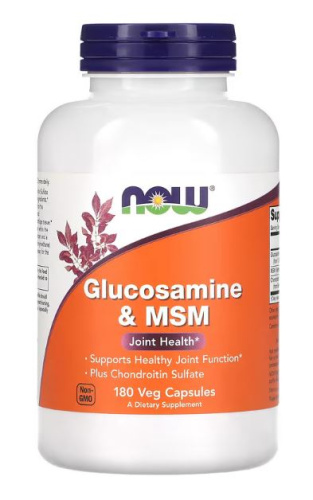 Glucosamine & MSM 180 вег капсул (Now Foods) фото 2