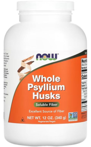 Whole Psyllium Husks (цельная оболочка семян подорожника) 340 г (Now Foods)