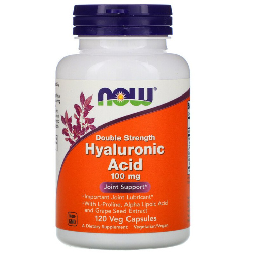 Hyaluronic Acid 100 мг (Гиалуроновая кислота) 120 капсул (Now Foods) Срок 09/2021