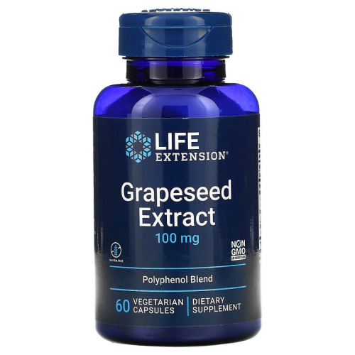 Grapeseed Extract 100 мг (Экстракт виноградных косточек) 60 вег капсул (Life Extension)