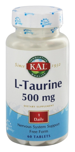 L-Taurine 500 мг (Л-Таурин) 60 таблеток (KAL) L-Taurine 500 мг (Л-Таурин) 60 таблеток (KAL)