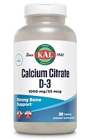 Calcium Citrate D-3 1000 мг 180 таблеток (KAL)
