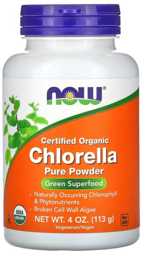 Chlorella Pure Powder (Хлорелла в порошке) 113 г (Now Foods)