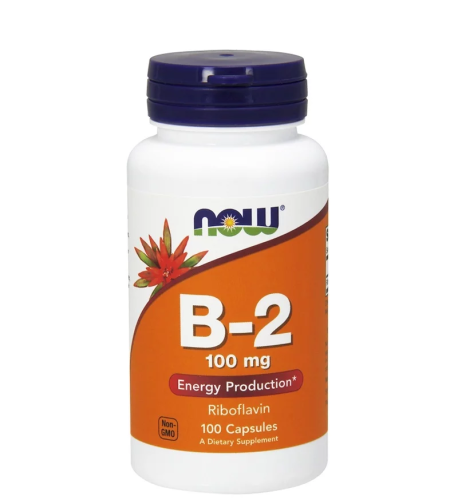 Vitamin B-2 100 мг (Рибофлавин Б-2) 100 капсул (Now Foods) фото 4