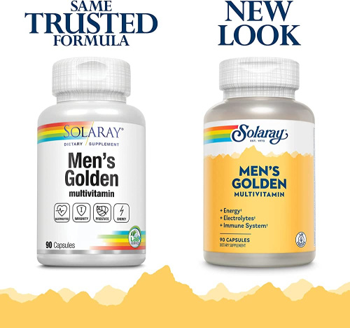 Men's Golden Multivitamin 90 капсул (Solaray) фото 3