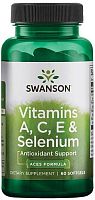 Vitamins A, C, E & Selenium (витамины А, С, Е и селен) 60 гелевых капсул (Swanson)