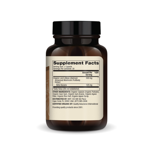 Lion's Mane Mushroom extract 500 mg (ежовик гребенчатый 500 мг) 30 капсул (Dr. Mercola) фото 2