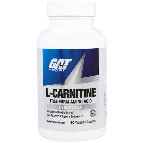 L-Carnitine 500 мг (L-Карнитин тартрат) 60 вег капсул (GAT)