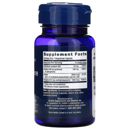 Homocysteine Resist (Поддержание здорового уровня гомоцистеина) 60 капсул (Life Extension) фото 2