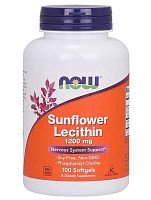 Sunflower Lecithin 1200 мг (Лецитин из Подсолнечника) 100 мягких капсул (Now Foods)