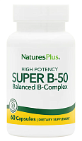 Super B-50 HP (сбалансированный комплекс витаминов B) 60 капсул (NaturesPlus)