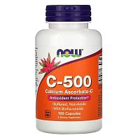 Calcium Ascorbat Vitamin C-500 (Аскорбат кальция) 100 капсул (Now Foods)