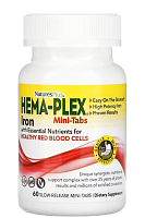 Hema-Plex Mini-Tabs SR (железо с веществами для здоровых эритроцитов) 60 мини таблеток (NaturesPlus)