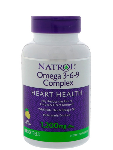 Omega 3-6-9 Complex (Комплекс Омега 3-6-9) 1200 mg - 90 капсул (Natrol) фото 2
