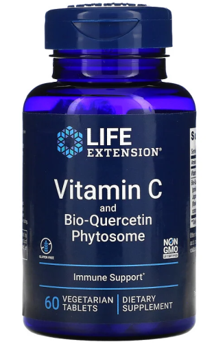 Vitamin C & Bio-Quercetin Phytosome 60 табл. (Life Extension) Срок 08.22