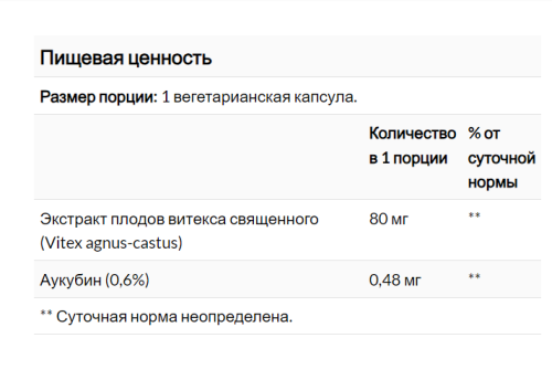 Vitex Chasteberry Extract Womensense (Экстракт Витекса) 90 вег капс (Natural Factors) фото 3