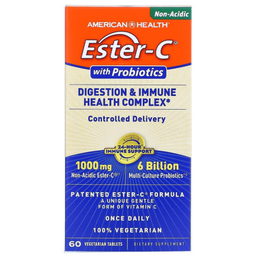 Ester-C with Probiotics 1000 мг 60 таблеток (American Health) срок 07.2021 Ester-C with Probiotics 1000 мг 60 таблеток (American Health) срок 07.2021