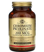 Chromium Picolinate 200 мкг (Пиколинат хрома) 180 растительных капсул (Solgar)