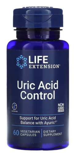 Uric Acid Control (Контроль уровня мочевой кислоты) 60 вег капсул (Life Extension)