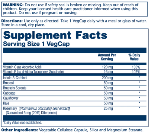 Indole-3 Supreme 200 mg with Cruciferous Vegetables (Индол-3-Карбинол 200 мг) 30 капсул (Solaray) фото 2