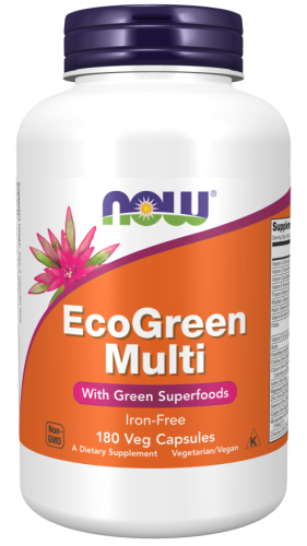 EcoGreen Multi Iron-Free 180 вег капсул (Now Foods)
