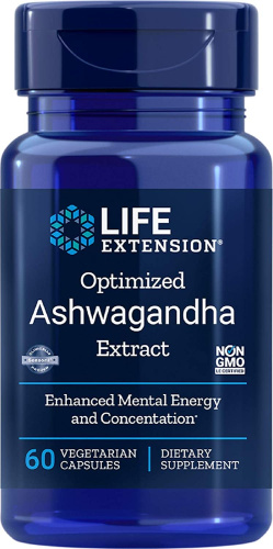 Optimized Ashwagandha 125 мг (Экстракт Ашваганды) 60 капсул (Life Extension)