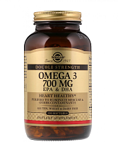 Double Strength Omega-3 700 мг with 600 mg EPA & DHA (Омега-3) 120 капсул (Solgar) Срок 09/22