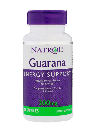 Guarana 200 мг 90 капс (Natrol) фото 3