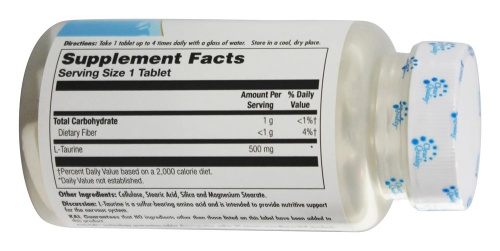 L-Taurine 500 мг (Л-Таурин) 60 таблеток (KAL) фото 3