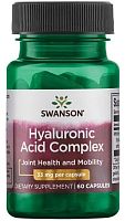 Hyaluronic Acid Complex 33 mg срок 04.2024 (комплекс гиалуроновой кислоты 33 мг) 60 капсул (Swanson)