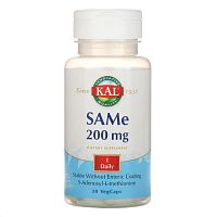 SAMe 200 мг (S-Аденозил-L-Метионин) 30 вег капсул (KAL)