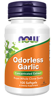 Odorless Garlic (Чеснок без запаха) 100 мягких капсул (Now Foods)