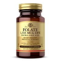 Folate 1,333 mcg DFE (800 mcg Folic Acid) 100 вегетарианских капсул (Solgar)