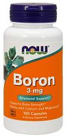 Boron (Бор) 3 мг 100 раст. капсул (Now Foods)