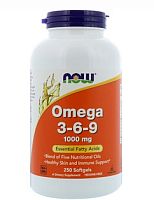 Omega 3-6-9 1000 mg - 250 капсул (Now Foods)