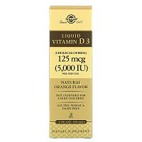 Liquid Vitamin D3 (Жидкий Витамин Д3 ) 125 мкг (5000 IU) 59 мл с апельсиновым вкусом (Solgar)