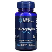 Chlorophyllin 100 мг срок 06.2024 (Хлорофиллин) 100 вег капсул (Life Extension)