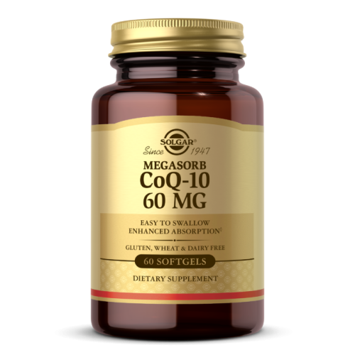Megasorb CoQ-10 60 мг (Мегасорб с коэнзимом Q-10) 60 мягких капсул (Solgar)