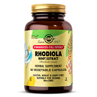 Rhodiola Root Extract (Родиола экстракт корня) 60 вегетарианских капсул (Solgar)