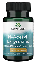 N-Acetyl L-Tyrosine 350 mg (N-ацетил-L-тирозин 350 мг) 60 капсул (Swanson)