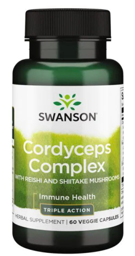 Cordyceps Complex with Reishi and Shiitake Mushrooms 60 вег капсул (Swanson) срок 05.2023