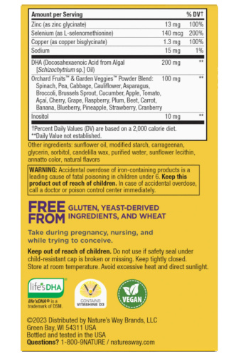 Premium Prenatal (срок 30.09.2025) Alive! Multivitamin 60 капсул (Nature's Way) фото 5