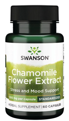 Chamomile Flower Extract (Экстракт цветков ромашки) 500 мг 60 капсул (Swanson)