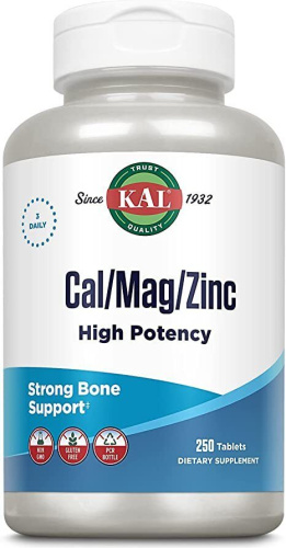 Cal/Mag/Zinc High Potency (Кальций, Магний, Цинк)  250 таблеток (KAL)
