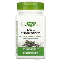 DGL (Деглицирризинат экстракта из корня солодки) 100 жевательных таблеток (Nature's Way)