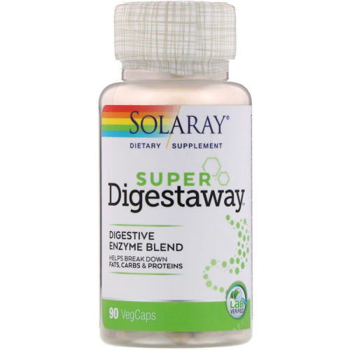 Super Digestaway (Смесь Пищеварительных Ферментов) 90 вег капсул (Solaray) фото 4