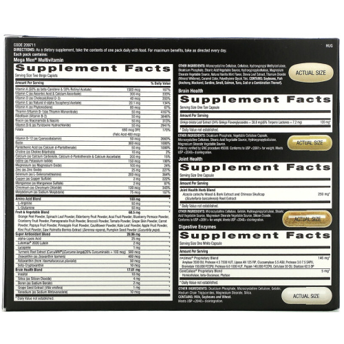 Mega Men WHOLE BODY 30 пакетов (GNC) фото 4