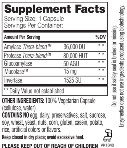 Allerase™ 60 capsules (Enzymedica) фото 7
