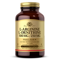 L-Arginine/L-Ornithine 500 мг/250 мг 100 вег капсул (Solgar)