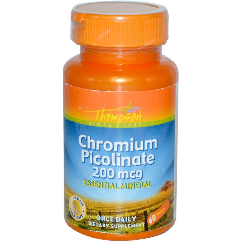 Chromium Picolinate (Пиколинат хрома) 200 мкг 60 таблеток (Thompson) Chromium Picolinate (Пиколинат хрома) 200 мкг 60 таблеток (Thompson)